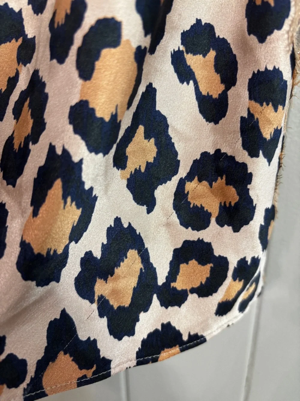 Victoria’s Secret Leopard Lace Cami XS Y2K Satin Tie Back Top Going Out - Picture 5 of 14